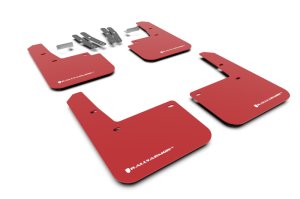 Hyundai Kona Mud Flap Kit - Rally Armor - UR Series - Red with White Logo - `18-`23 Hyundai Kona Mud Flap Kit - Rally Armor - UR Series - Red with White Logo - `18-`23